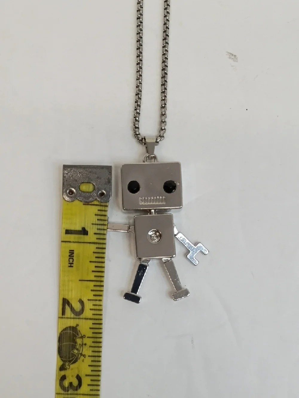 Silver Robot Pendant Necklace Movable Charm Kawaii Novelty Jewelry